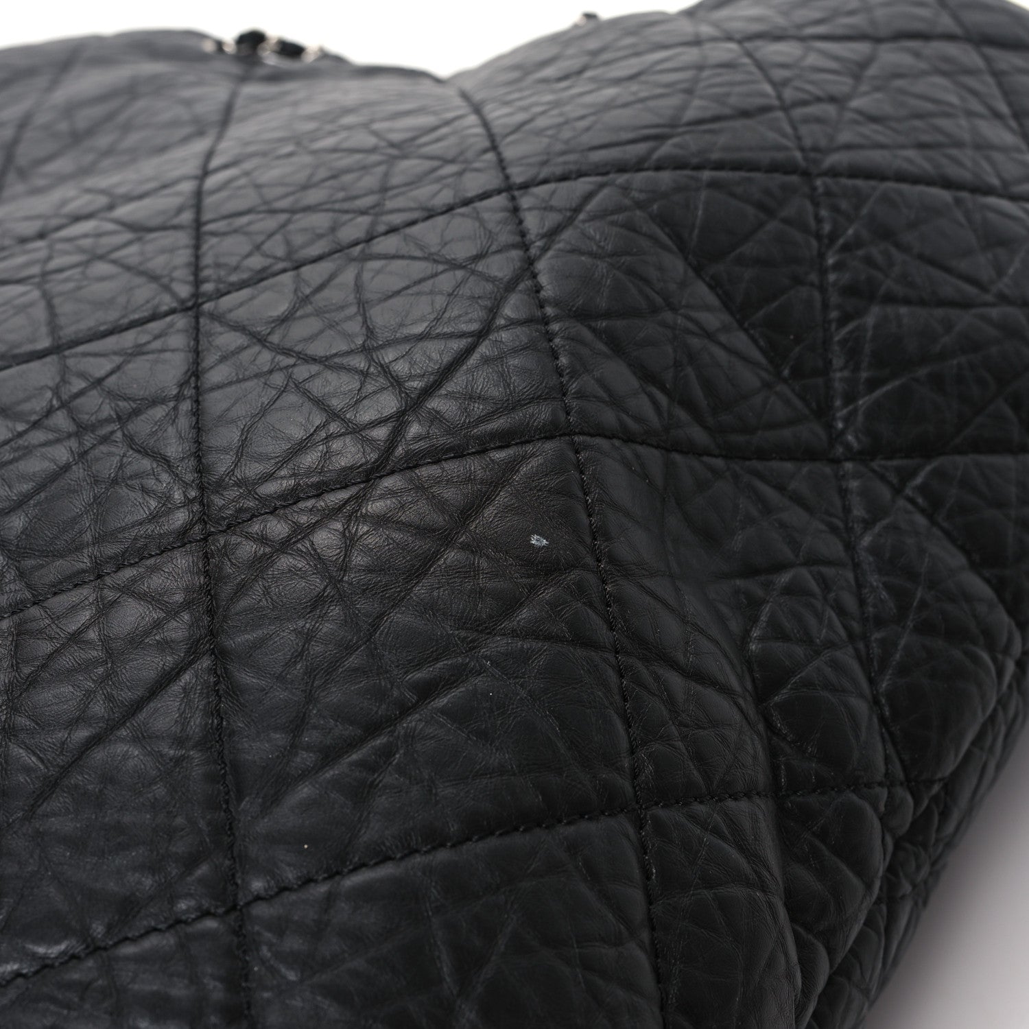 Chanel Aged Calfskin Large Reissue Drawstring Tote Black 11 of 11