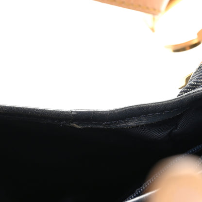 Christian Dior Denim Calfskin Saddle Bag Blue 12 of 20