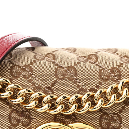 Gucci Monogram Azalea Calfskin Matelasse Diagonal Mini GG Marmont Shoulder Bag Beige Ebony New Cherry Red 8 of 10