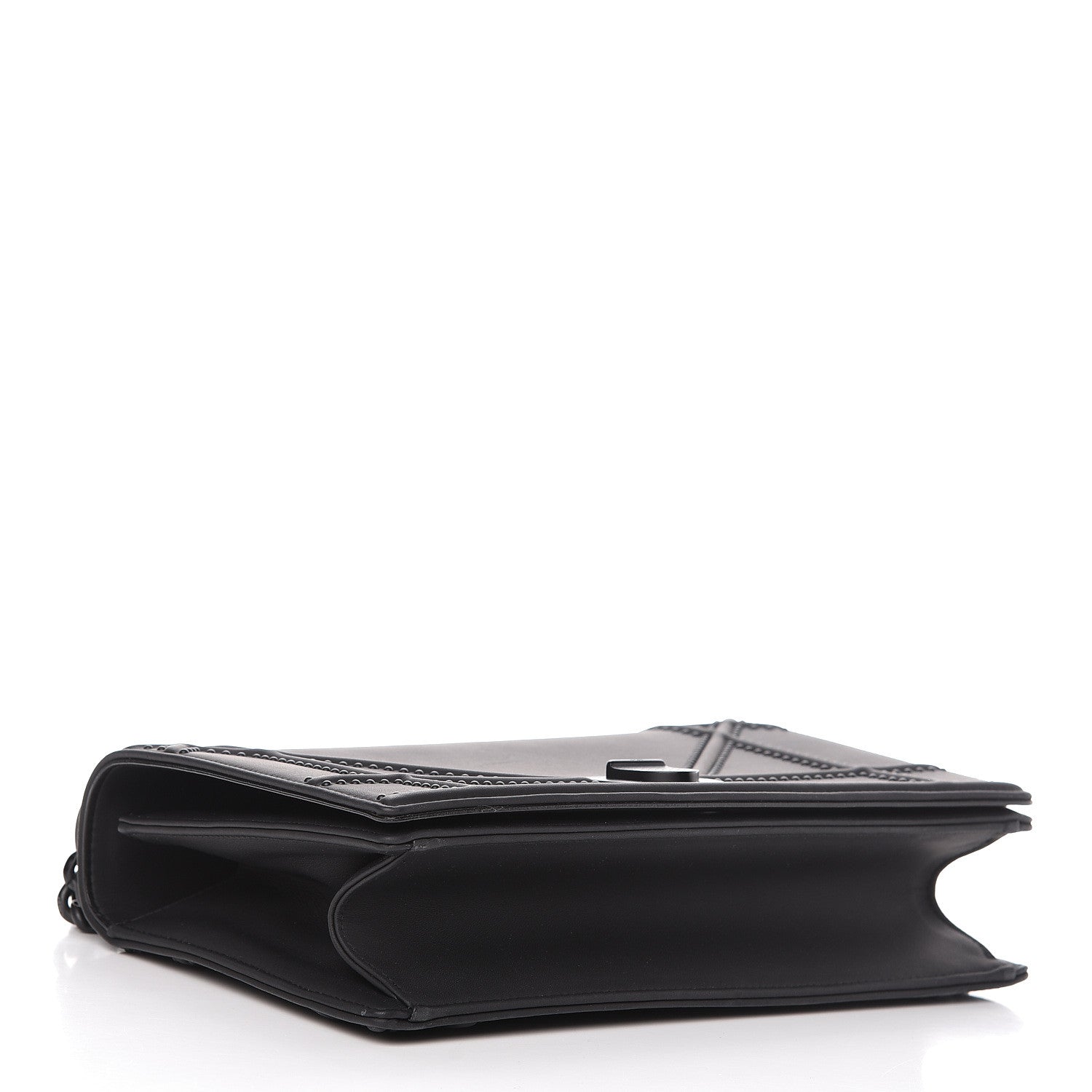 Christian Dior Ultra Matte Calfskin Studded Medium Diorama Flap Bag Black 4 of 10