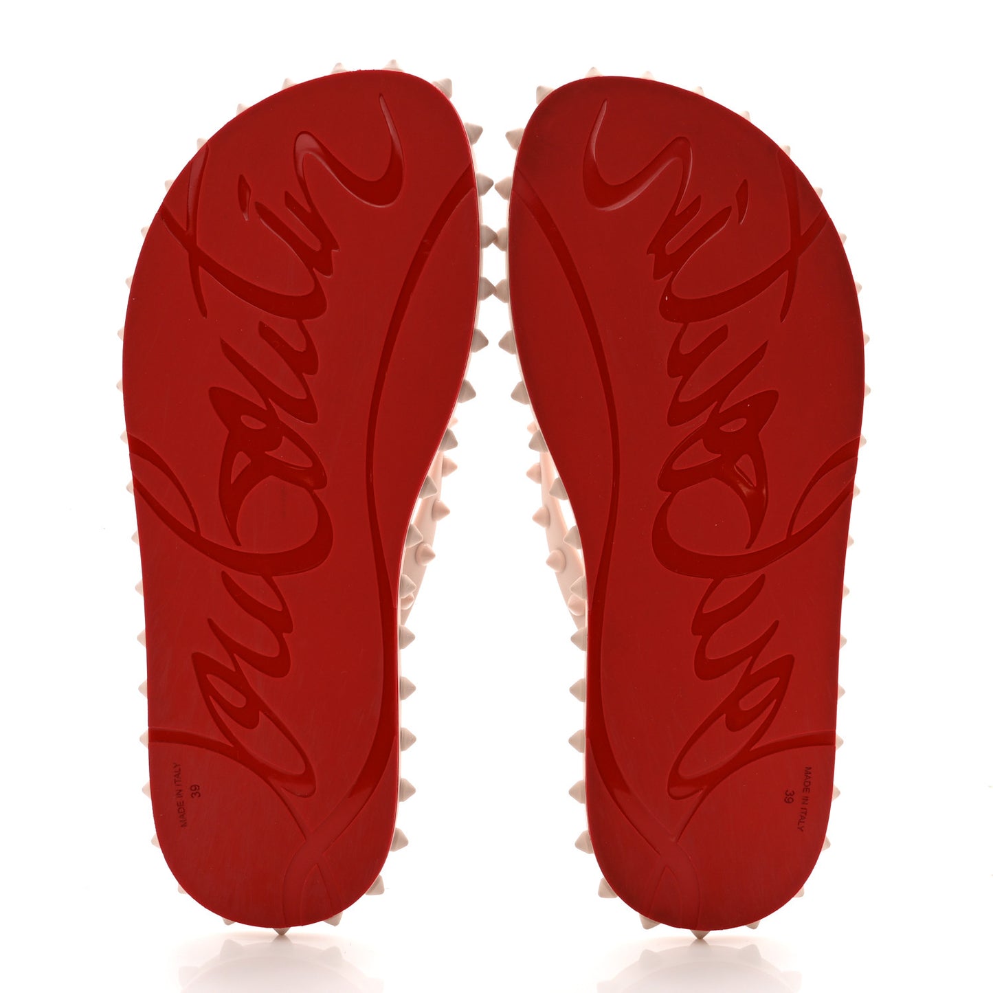 Rubber Spike Super Loubi Flip Flop Sandals 39 Leche