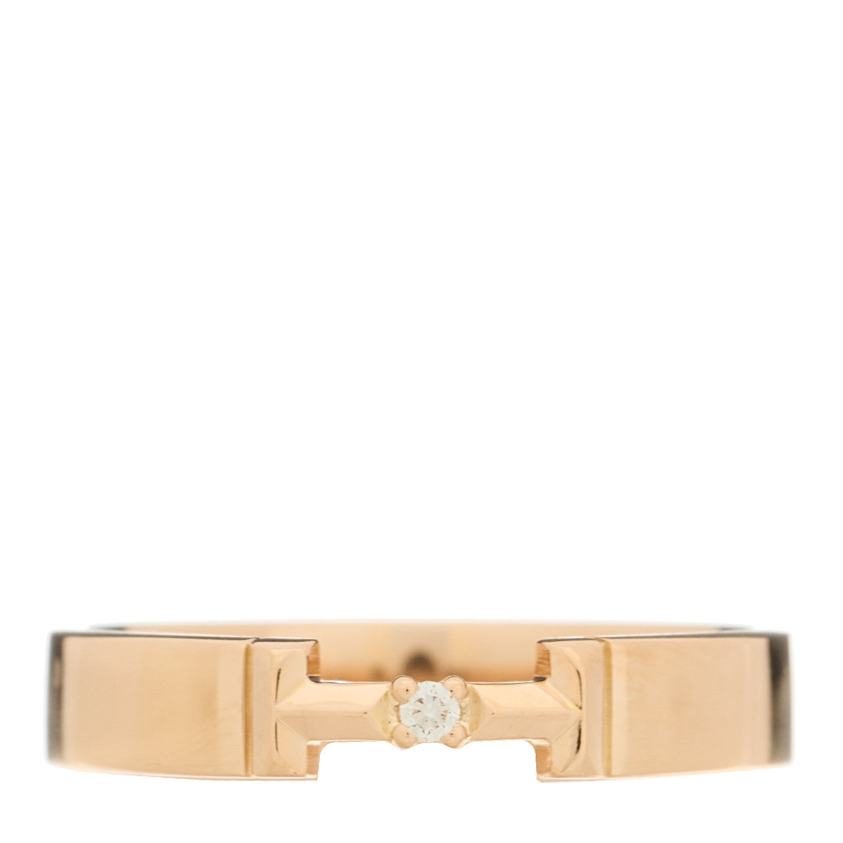 Tiffany 18K Rose Gold Diamond Tiffany True Ring 58 8.5 1 of 6