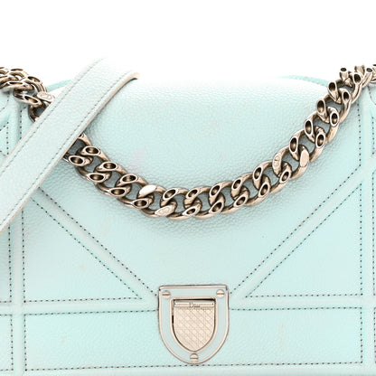 Christian Dior Grained Calfskin Small Diorama Flap Bag Light Blue 7 of 13