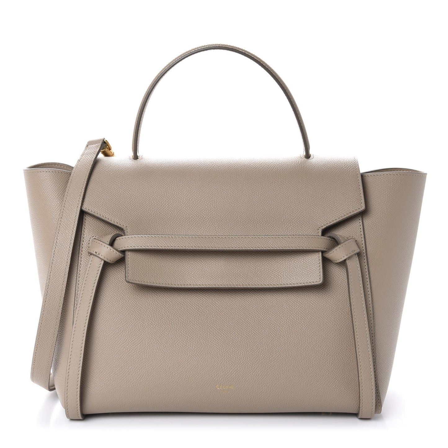 Grained Calfskin Mini Belt Bag Light Taupe