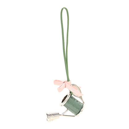 Christian Dior Metal Lambskin Jardin d'Atelier Bag Charm Songe Pink Green 1 of 3