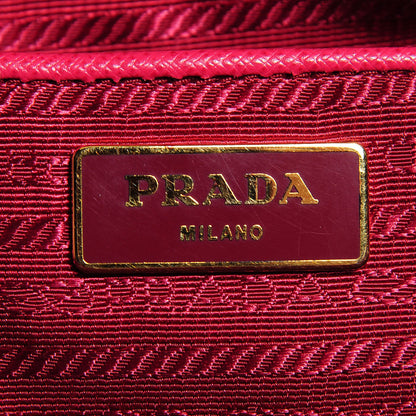 Prada Saffiano Lux Double Handle Shopping Tote Peonia 8 of 10