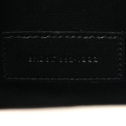 Saint Laurent Grain De Poudre Matelasse Chevron Monogram Envelope Clutch Blanc Vintage 7 of 8