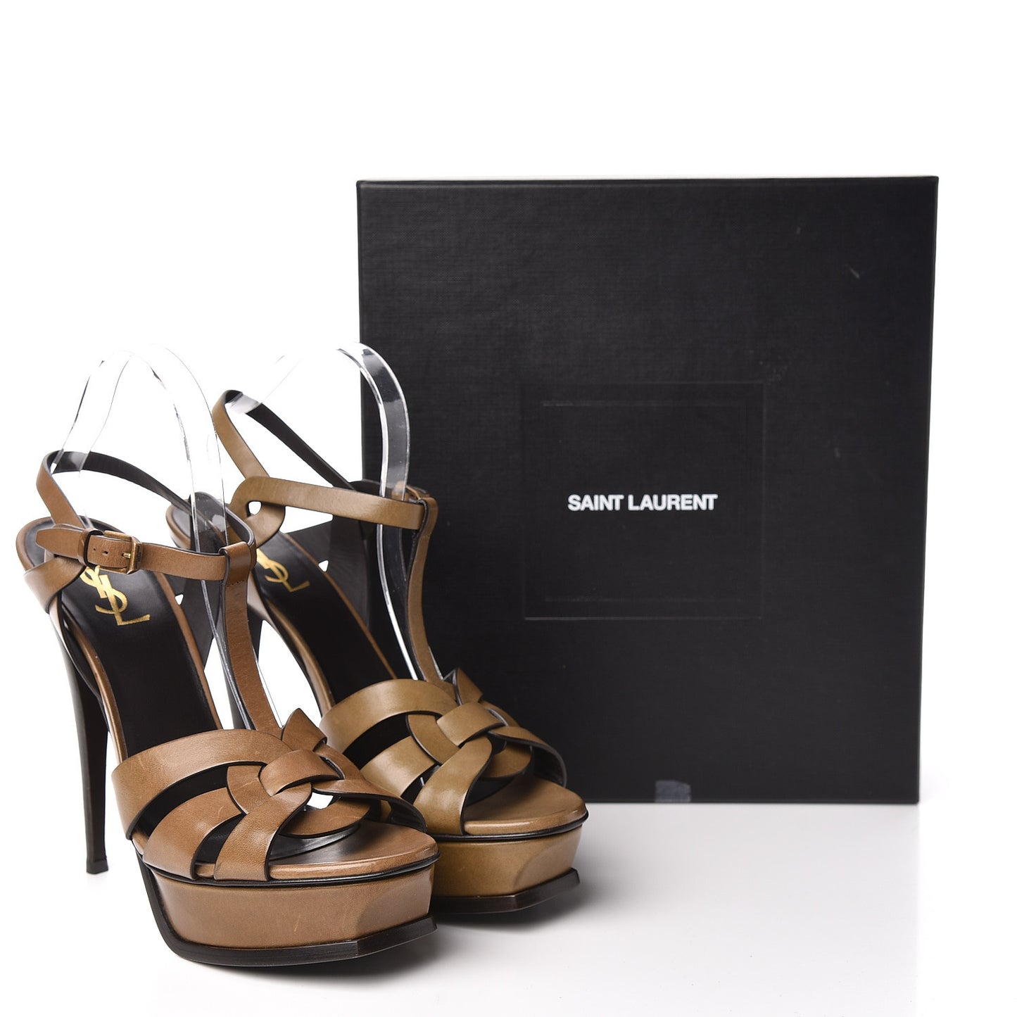 Calfskin Tribute 105 Platform Sandals 41.5 Tundra