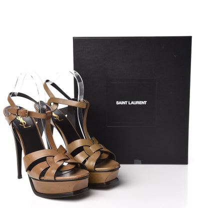 Saint Laurent Calfskin Tribute 105 Platform Sandals 41.5 Tundra 10 of 10