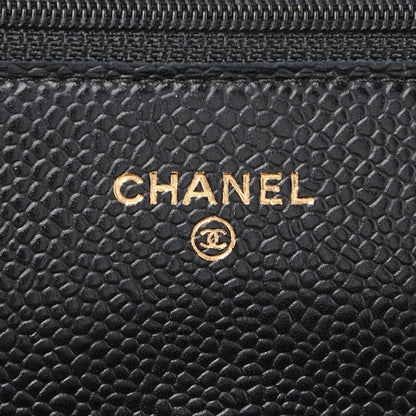 Chanel Caviar Quilted Wallet On Chain WOC Black 6 of 9