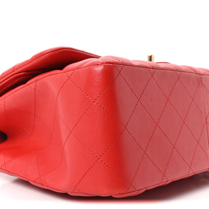 Chanel Lambskin Quilted Jumbo Double Flap Red 9 of 10