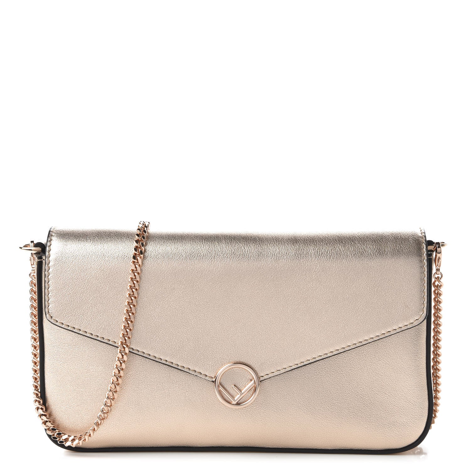 Fendi Vitello Laminato F is Fendi Envelope Wallet on Chain Rame 1 of 11