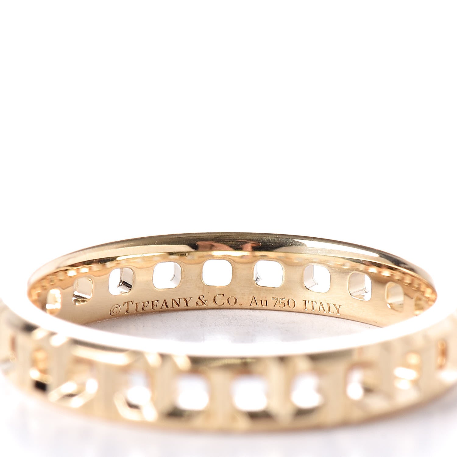 Tiffany 18K Yellow Gold T True Narrow Ring 53 6.5 4 of 4