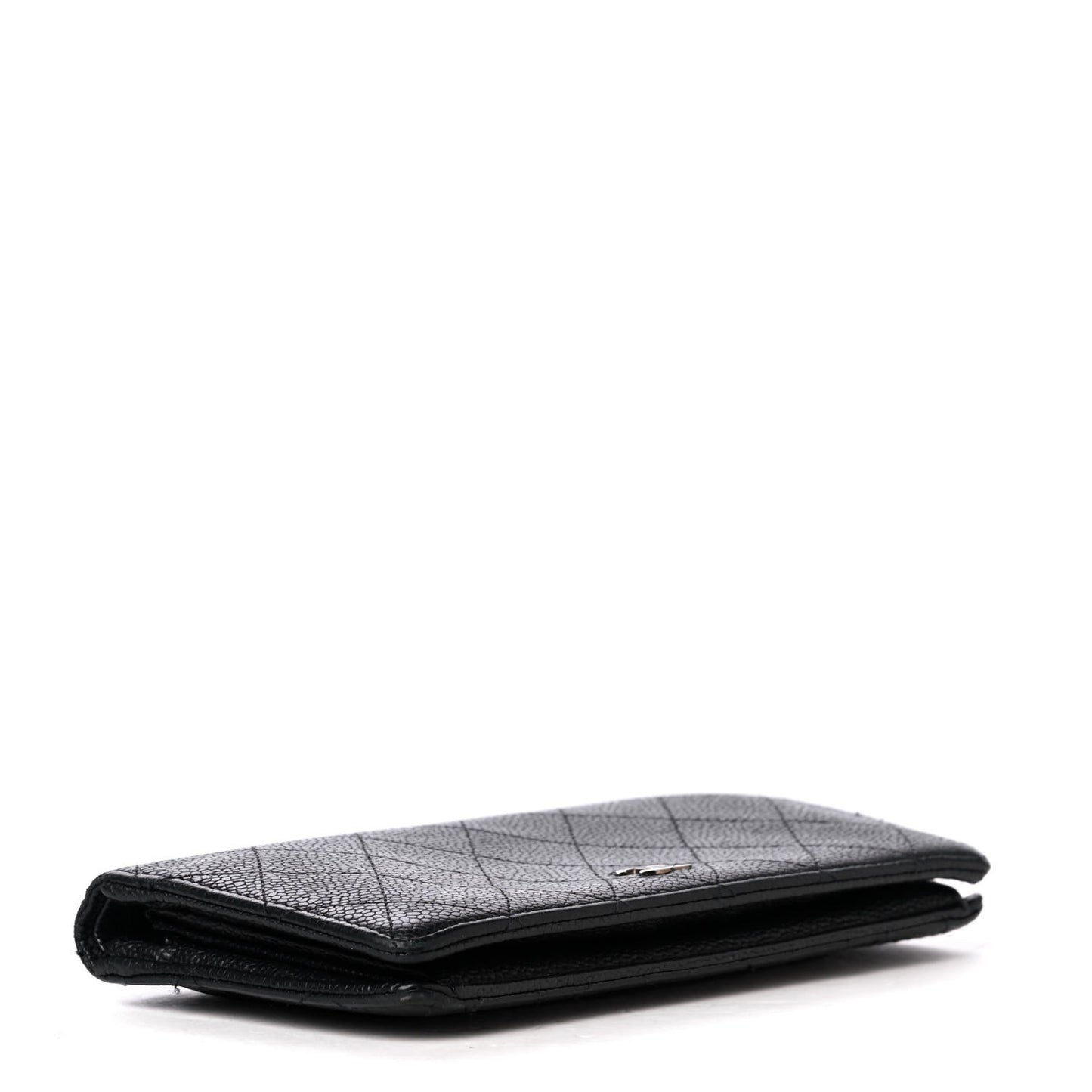 Caviar Quilted Yen Wallet Black