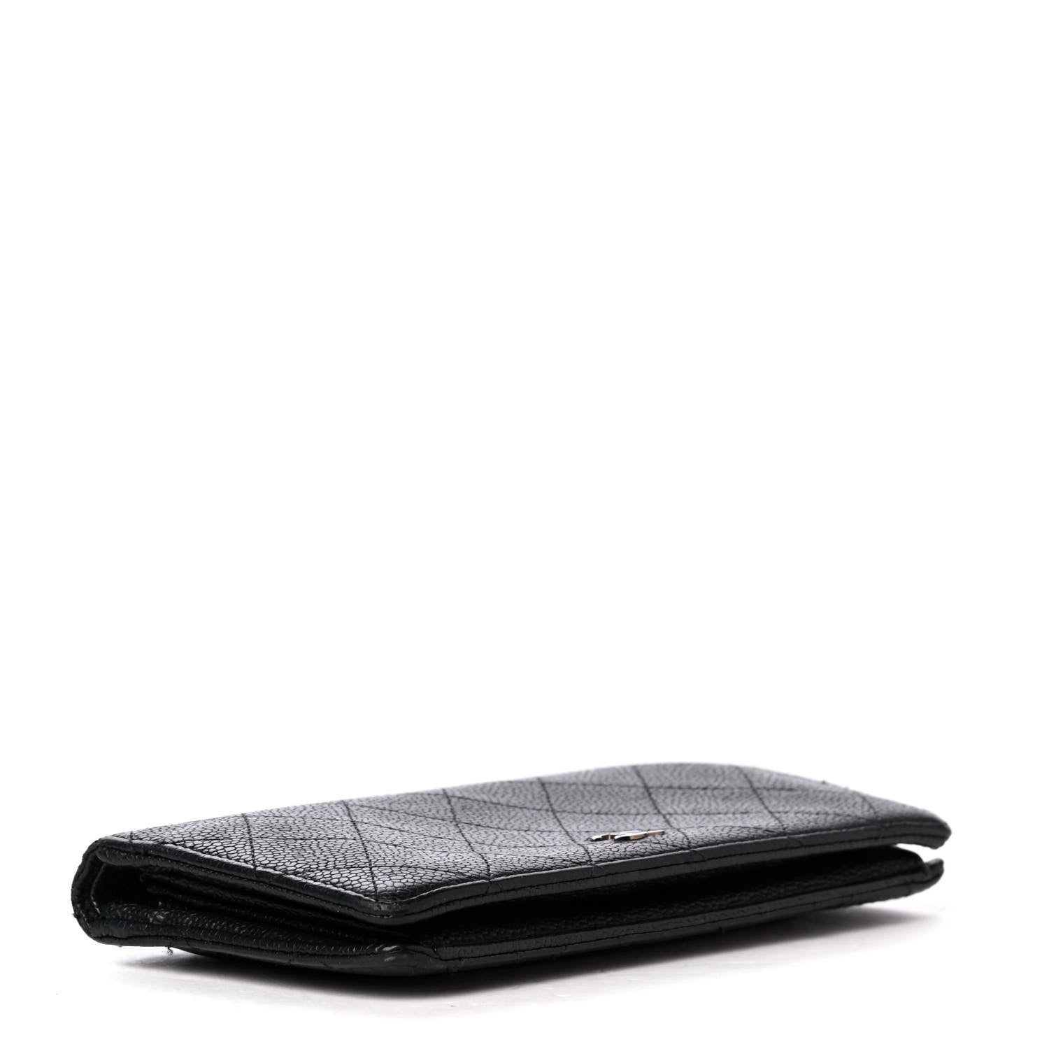 Chanel Caviar Quilted Yen Wallet Black 3 of 4