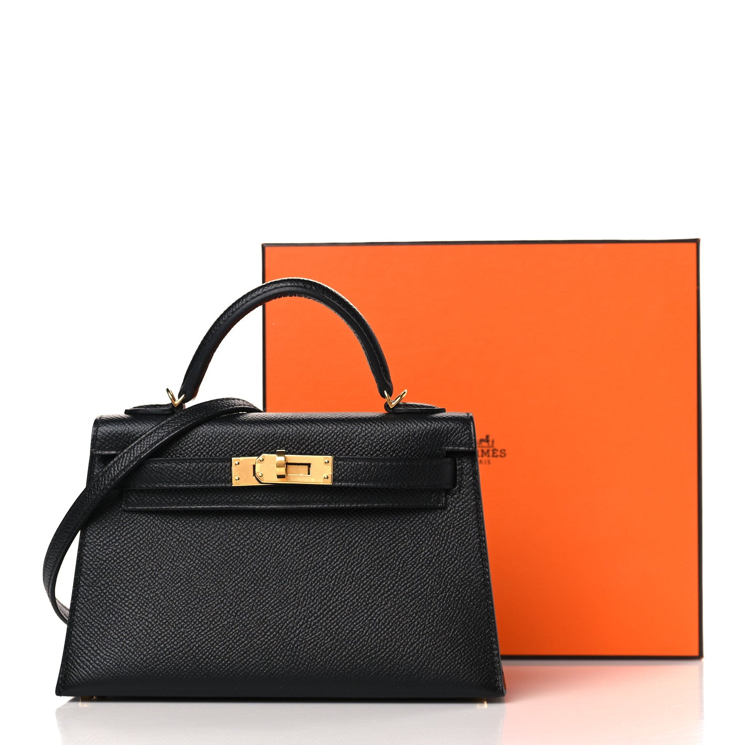 Hermes Epsom Mini Kelly Sellier 20 Black 10 of 10
