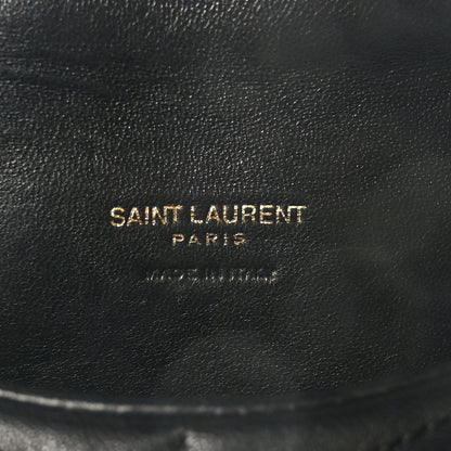 Saint Laurent Lambskin Monogram Loulou Puffer Pouch Clutch Black 7 of 10
