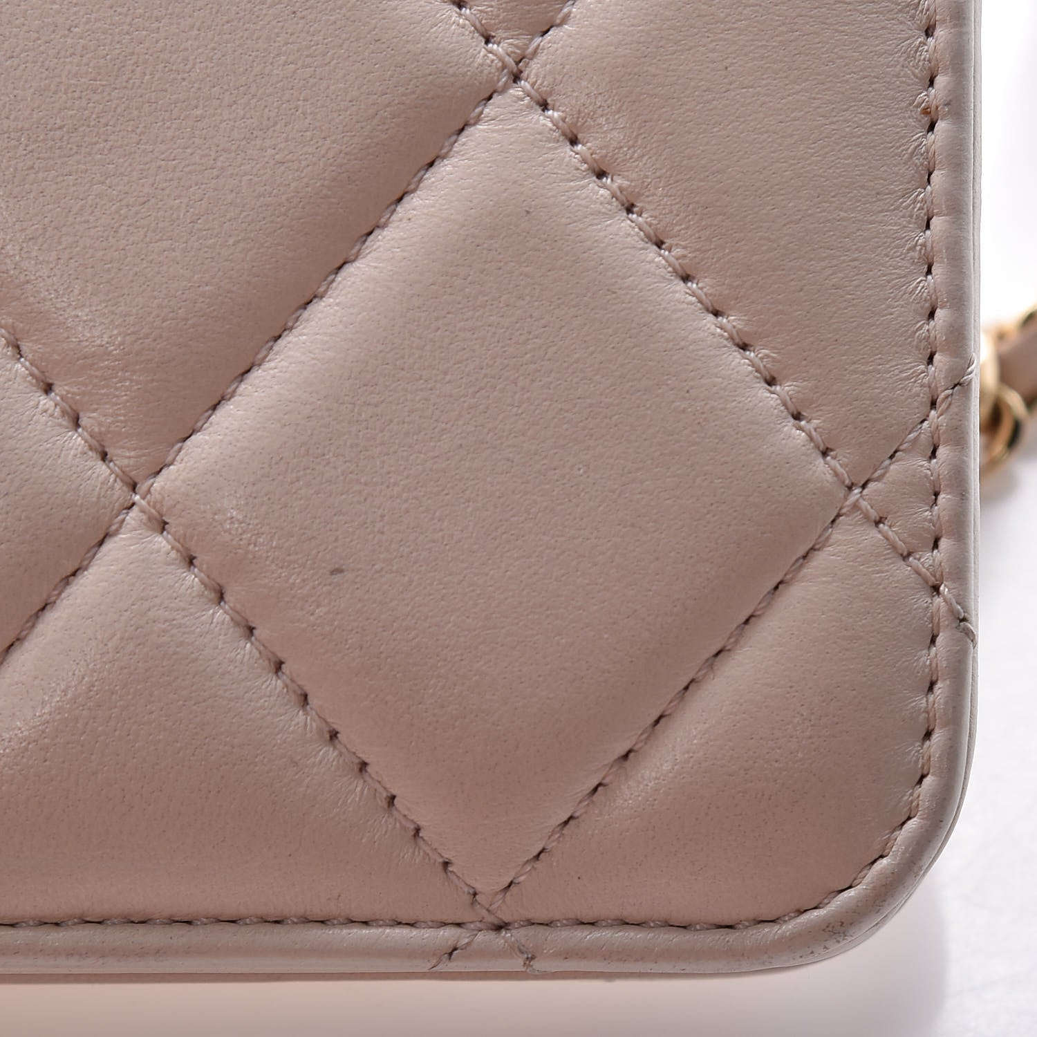 Chanel Lambskin Quilted Golden Class Wallet on Chain WOC Light Pink 11 of 13