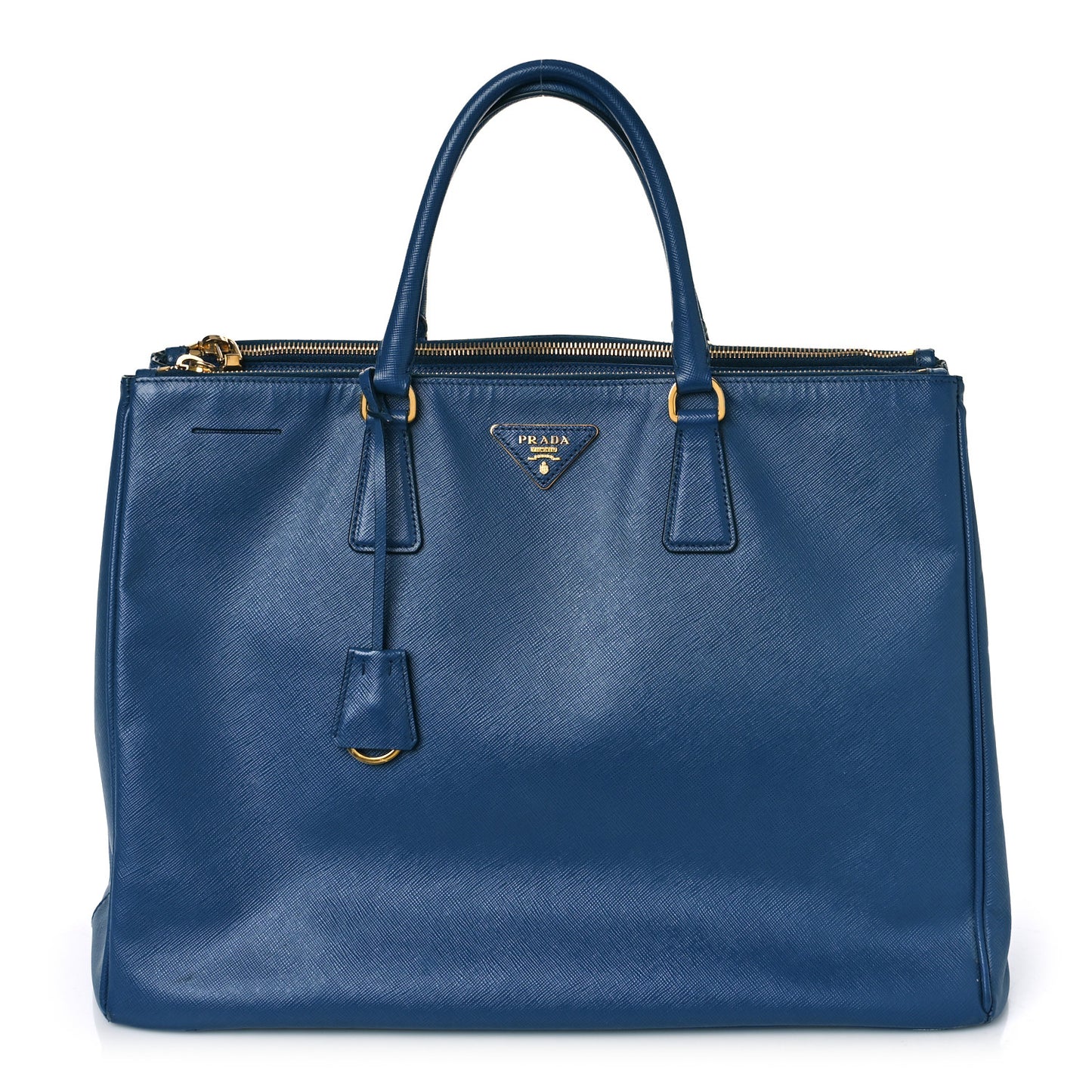 Saffiano Lux Extra Large Galleria Double Zip Tote Bluette