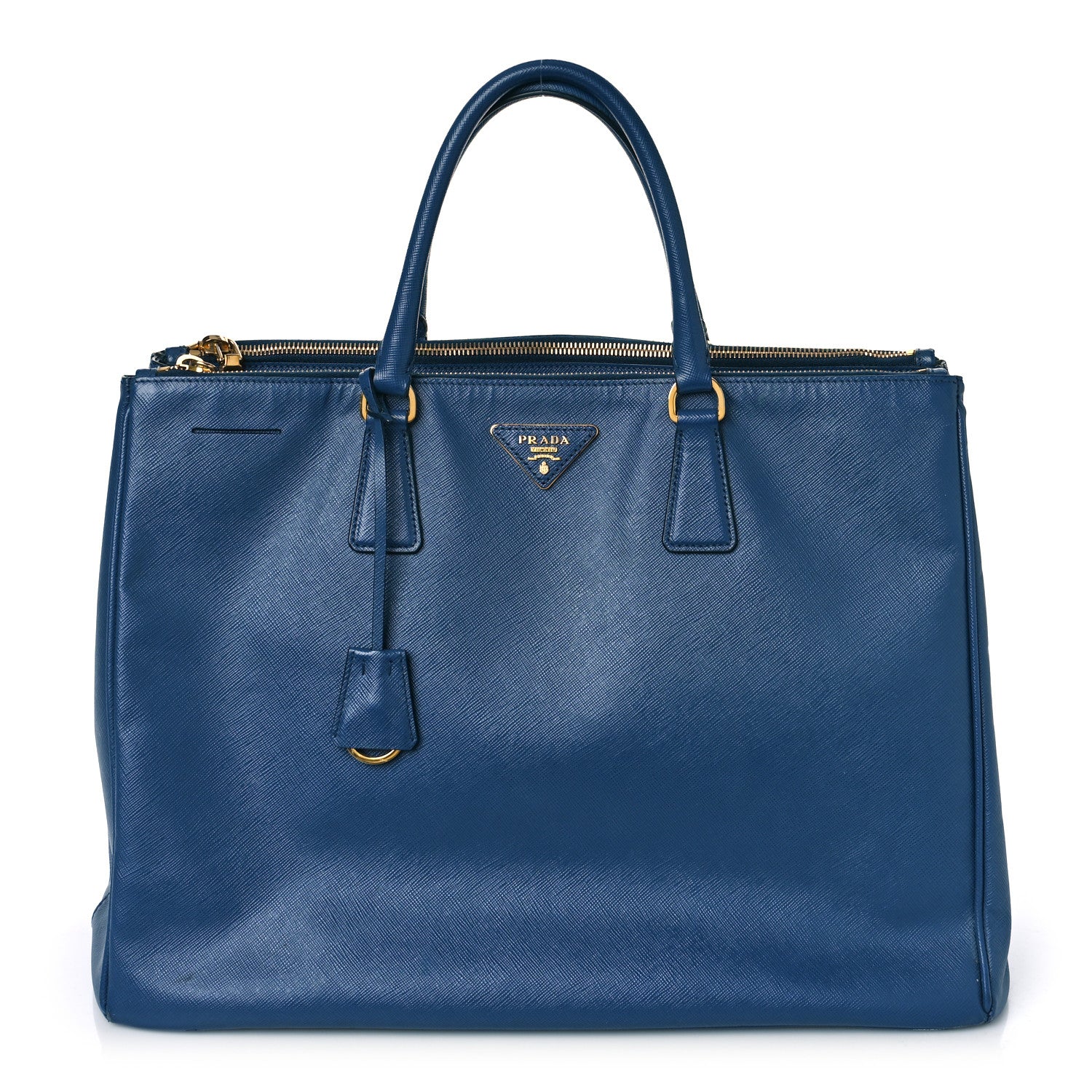 Prada Saffiano Lux Extra Large Galleria Double Zip Tote Bluette 1 of 12