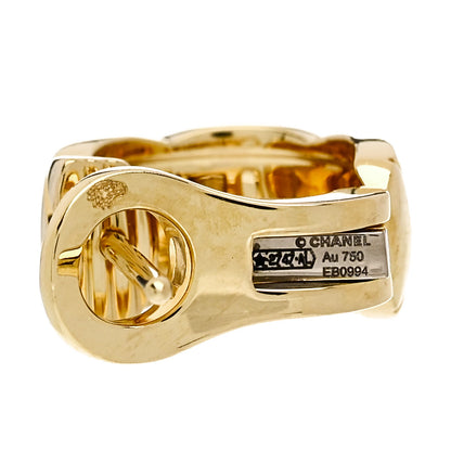 Chanel 18K Yellow Gold Coco Crush Hoop Earrings 4 of 4