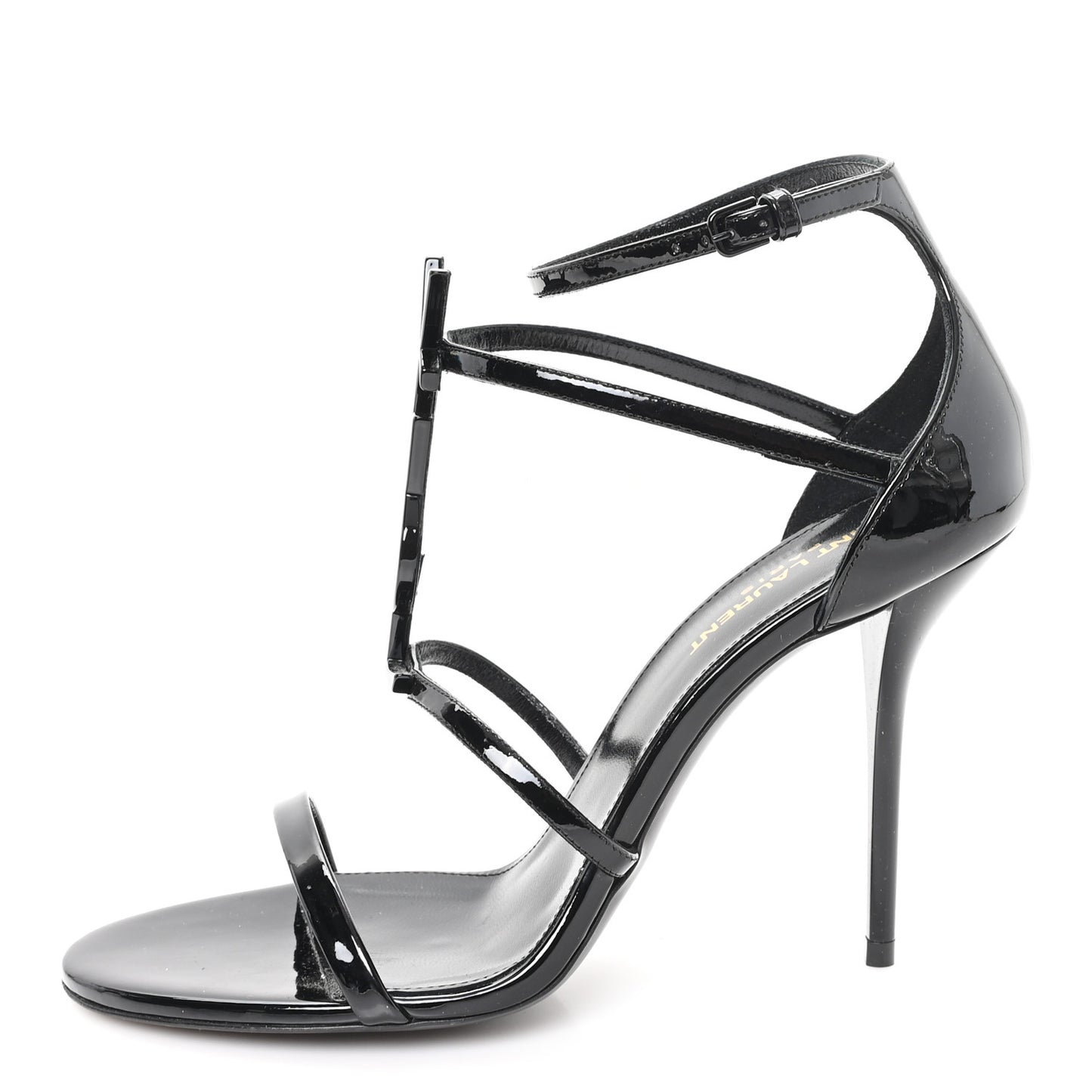 Patent Cassandra 100 Ankle Strap Sandals 38.5 Black