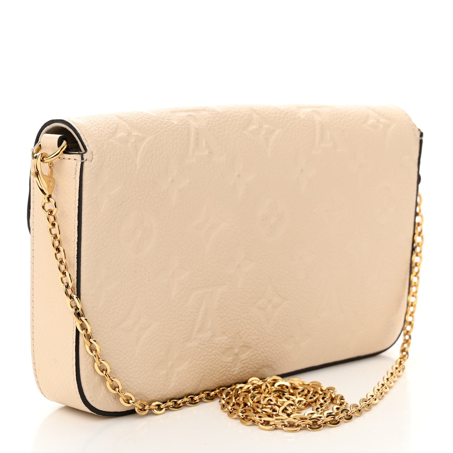 Louis Vuitton Empreinte Pochette Felicie Chain Wallet Cream 4 of 11