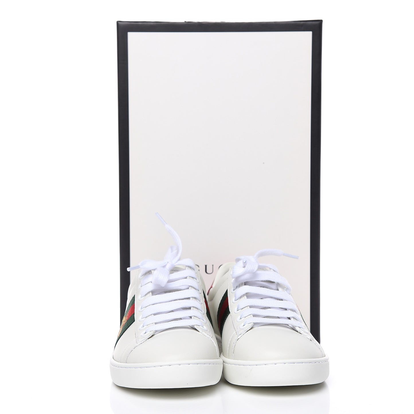 Calfskin Ayers Bee Embroidered Womens Ace Sneakers 36.5 White Green