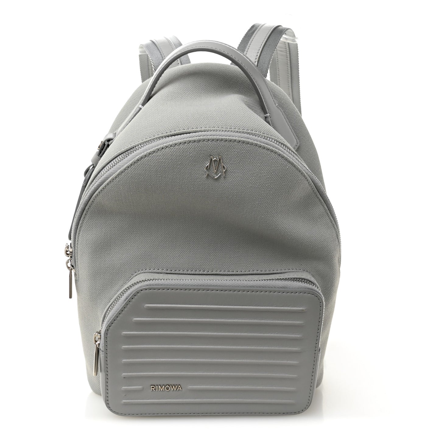 Canvas Calfskin Never Still Small Backpack Grey