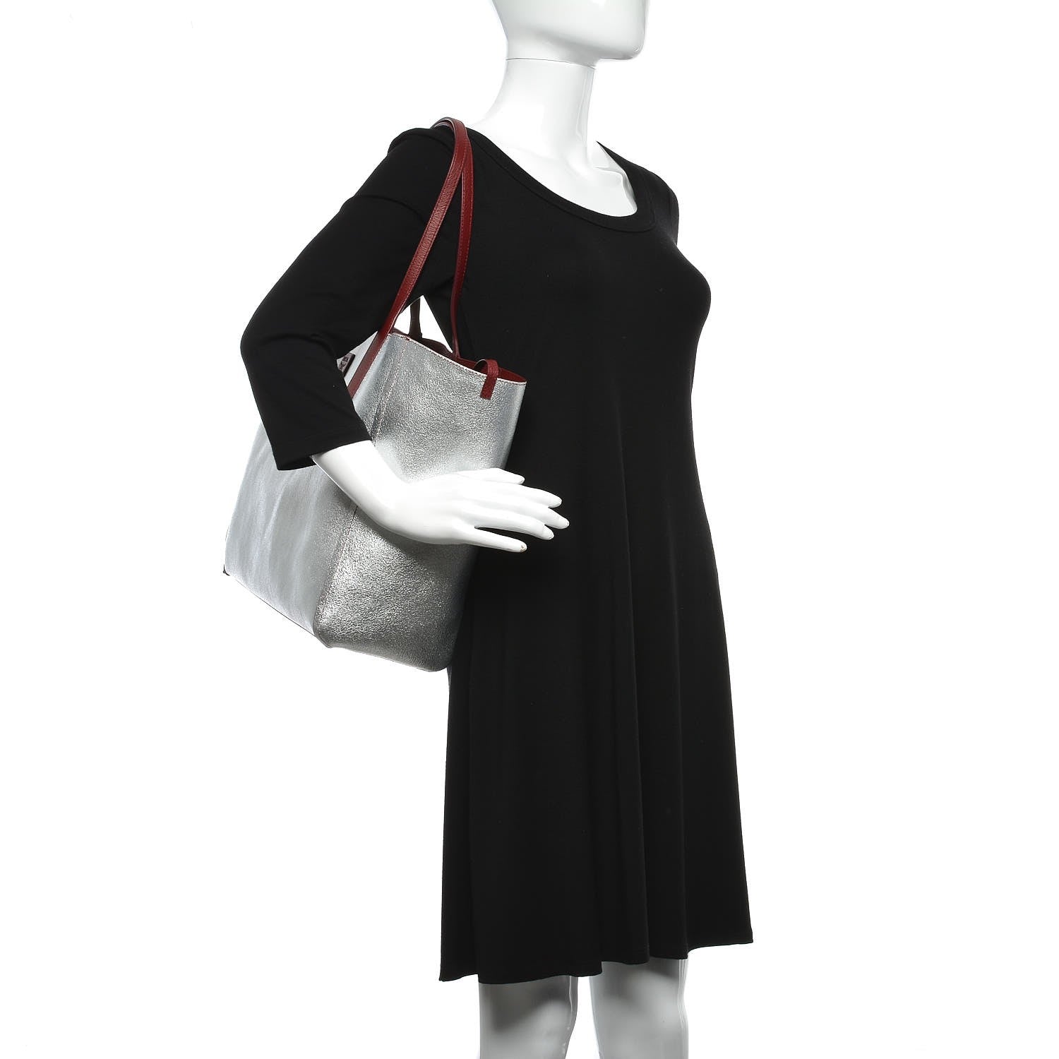 MCM Grained Calfskin Medium Reversible Wandel Tote Ruby Tan 2 of 14