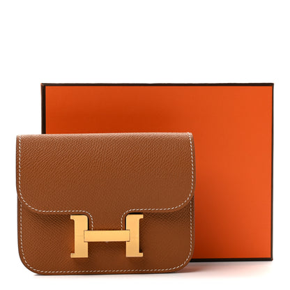 Hermes Epsom Constance Slim Wallet Gold 9 of 9