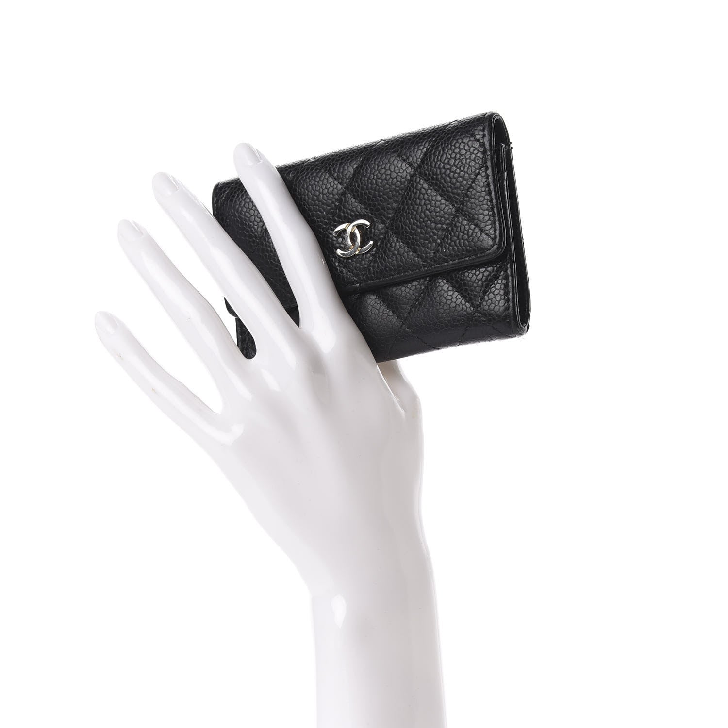 Chanel Caviar Quilted Flap Card Holder Black 2 of 11