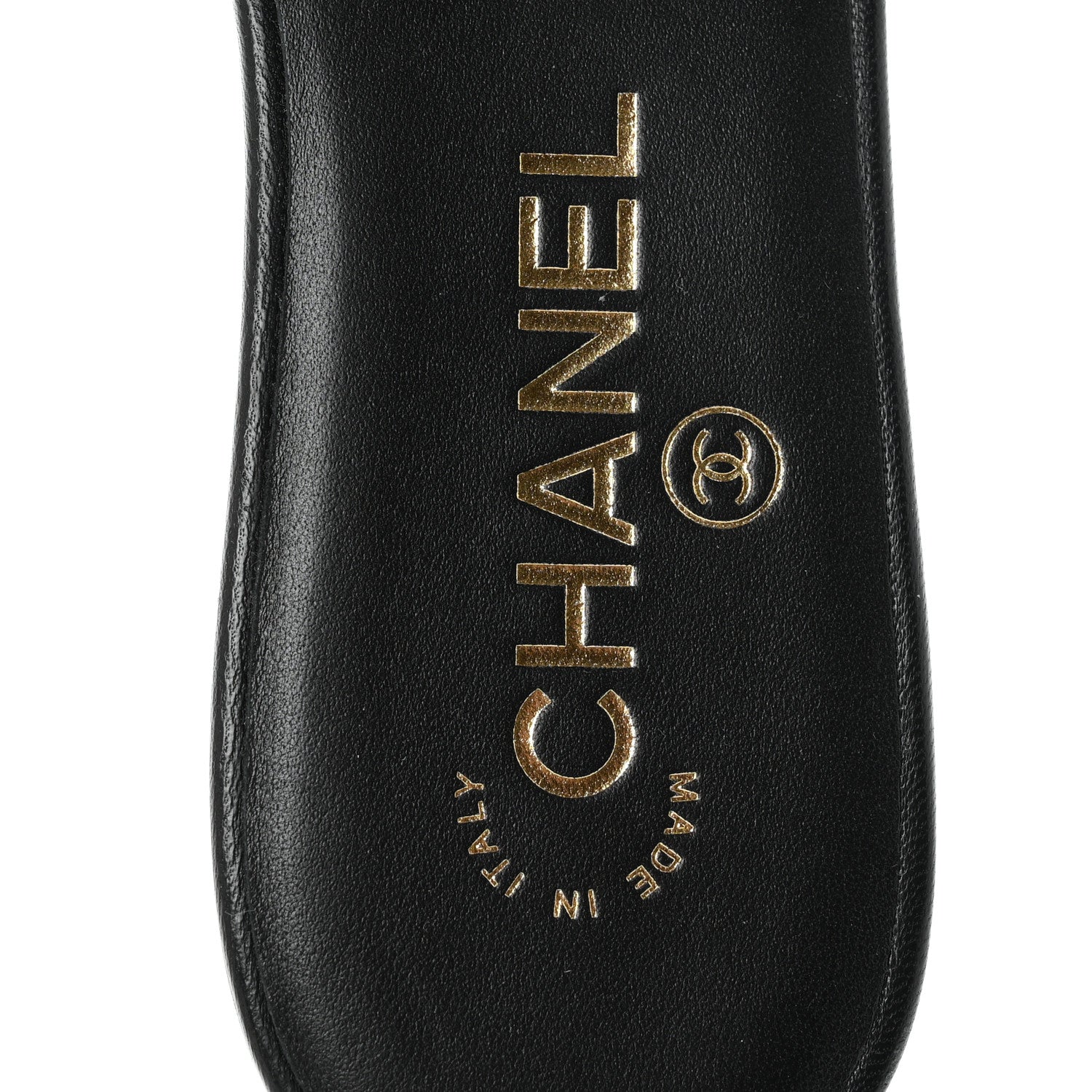 Chanel Lambskin Patent Calfskin CC Cutout Mules 37.5 Black 8 of 10