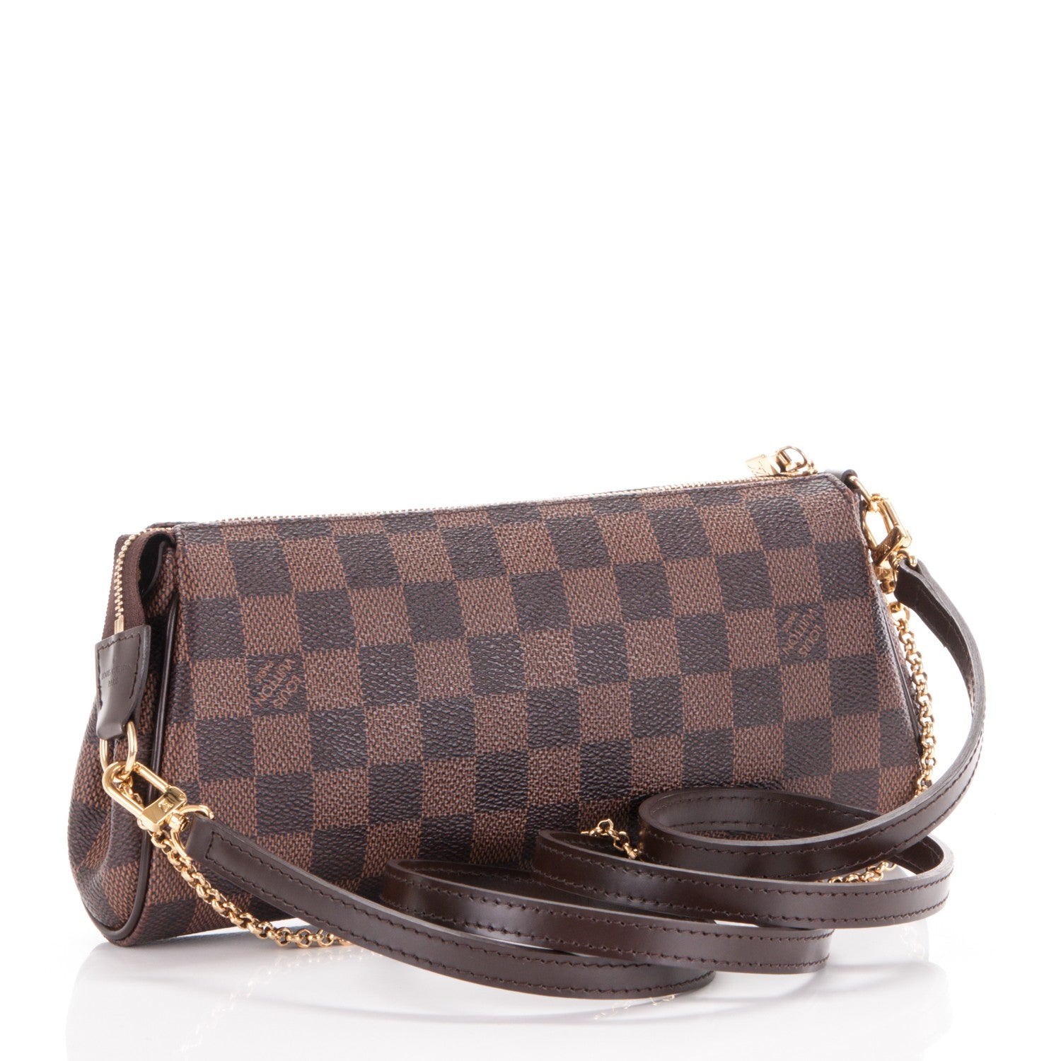 Louis Vuitton Damier Ebene Eva Clutch 3 of 8