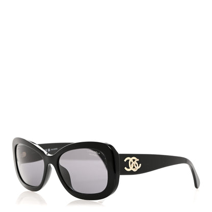 Chanel Acetate Polarized CC Sunglasses 5468-B-A Black 1 of 9