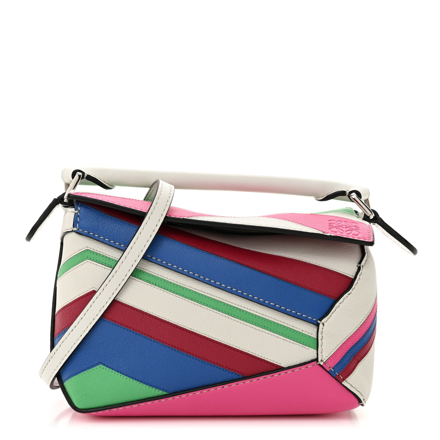 Loewe Calfskin Mini Puzzle Edge Bag Grey Multicolor 1 of 9