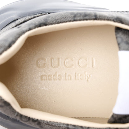 Gucci GG Supreme Monogram Apollo Calfskin Mens Rhyton Sneakers 6.5 Grey Black Graphite Grey 7 of 9