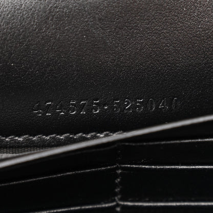 Gucci Calfskin Matelasse GG Marmont Chain Wallet Black 7 of 17