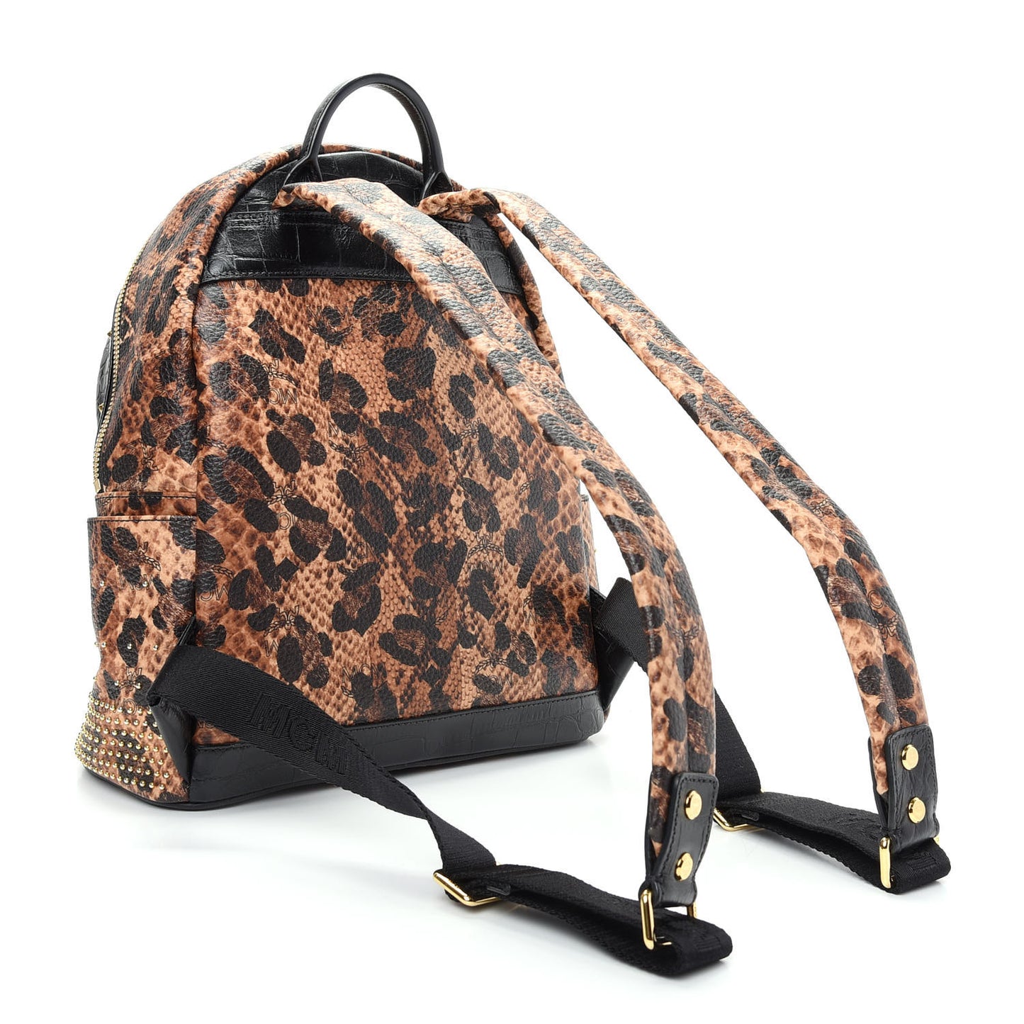 Visetos Leopard Print Studded Small Stark Backpack