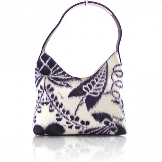 Gucci Floral Canvas Hobo Blue/White 1 of 9