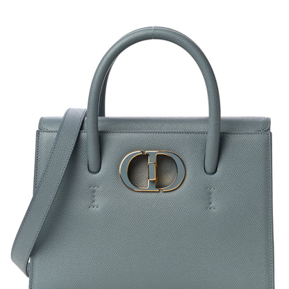 Christian Dior Grained Calfskin Medium St. Honore Tote Cloud Blue 10 of 10