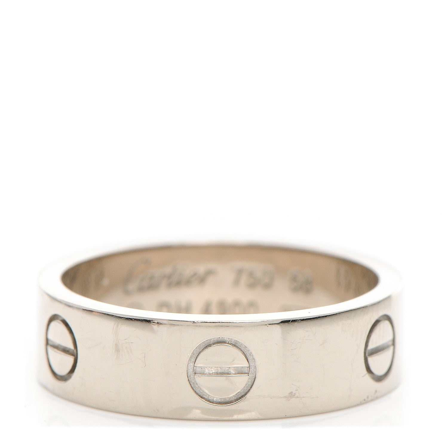 Cartier 18K White Gold 5.5mm LOVE Ring 58 8.25 1 of 5