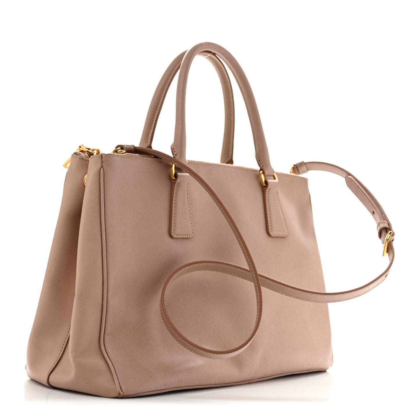 Saffiano Medium Galleria Double Zip Tote Cammeo