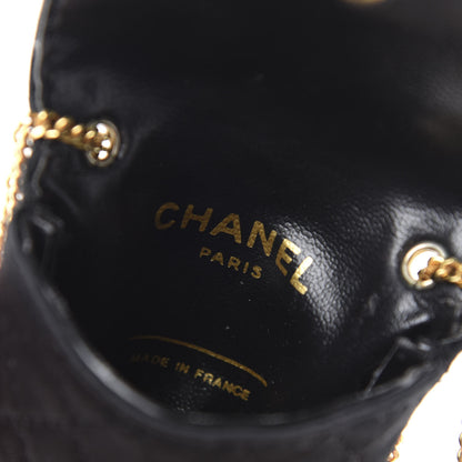Chanel Grosgrain Quilted Micro Flap Bag Black 8 of 10