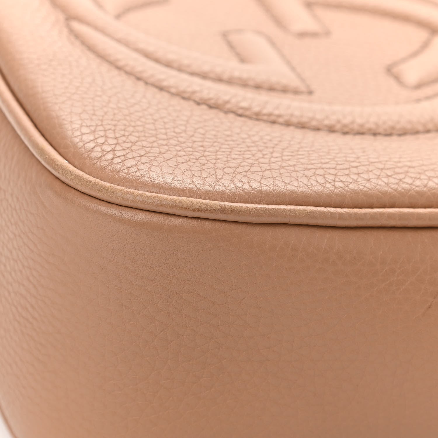 Gucci Pebbled Calfskin Small Soho Disco Bag Camelia 15 of 17