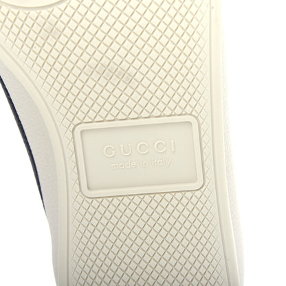 Gucci Calfskin Mens Web Falacer Sneakers 7 White Blue 9 of 11