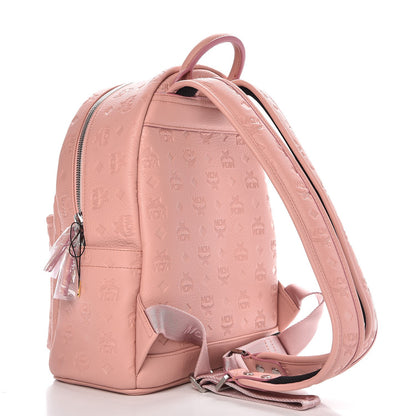 MCM Calfskin Ottomar Monogram Small Backpack Pink 3 of 8