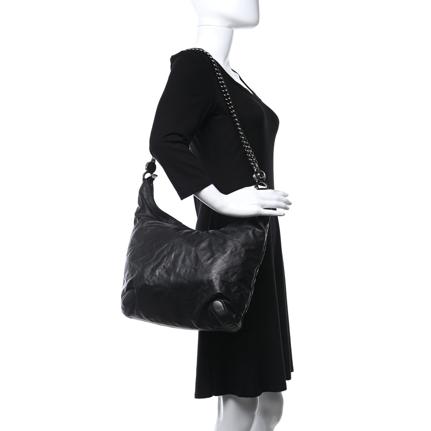Calfskin Galaxy Hobo Black