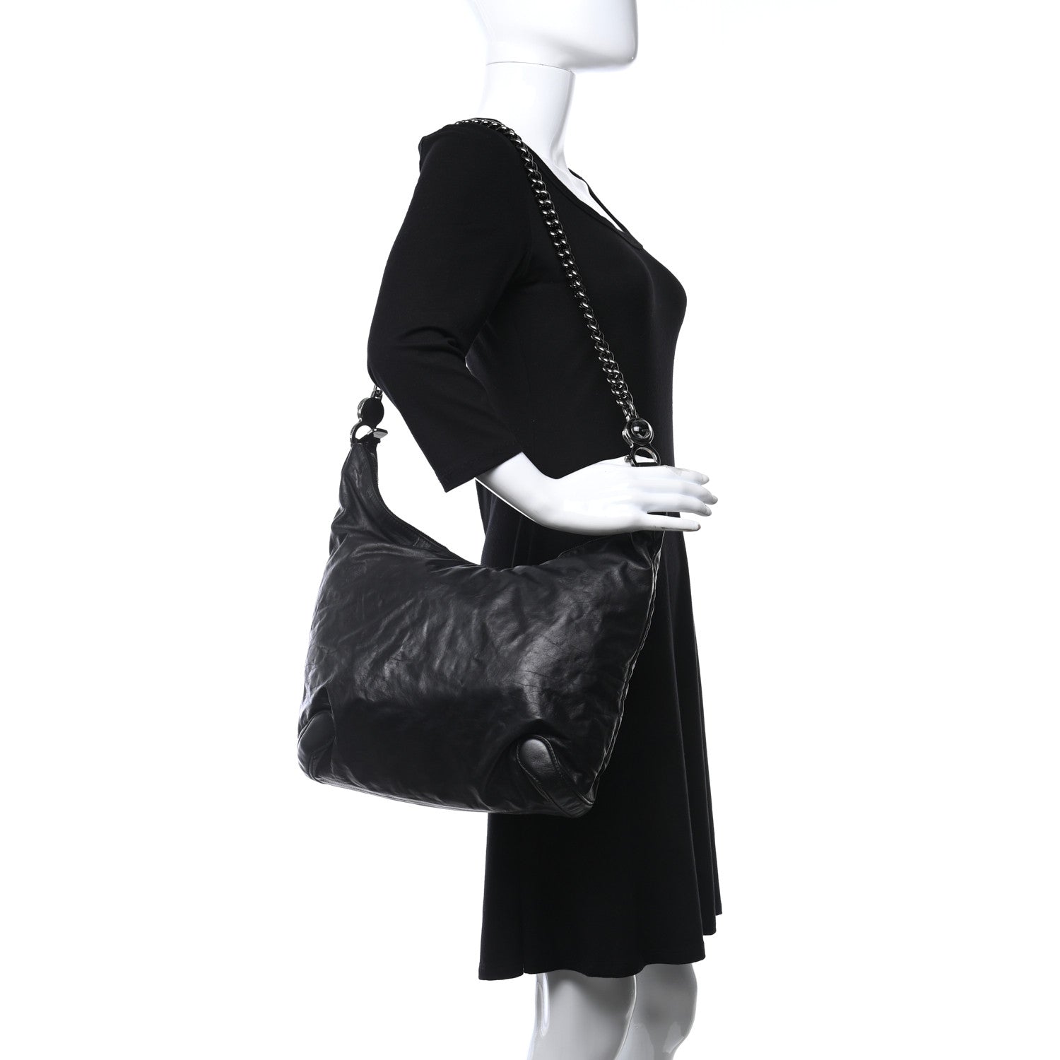 Gucci Calfskin Galaxy Hobo Black 2 of 11