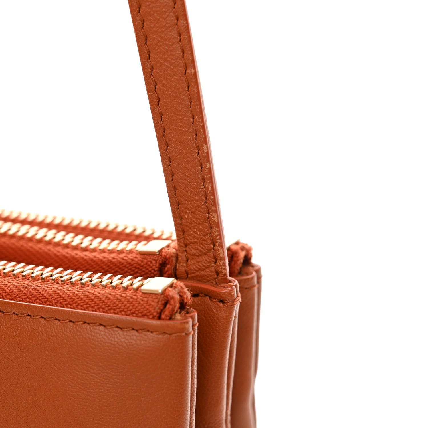 Celine Lambskin Large Trio Crossbody Bag Light Copper 12 of 14